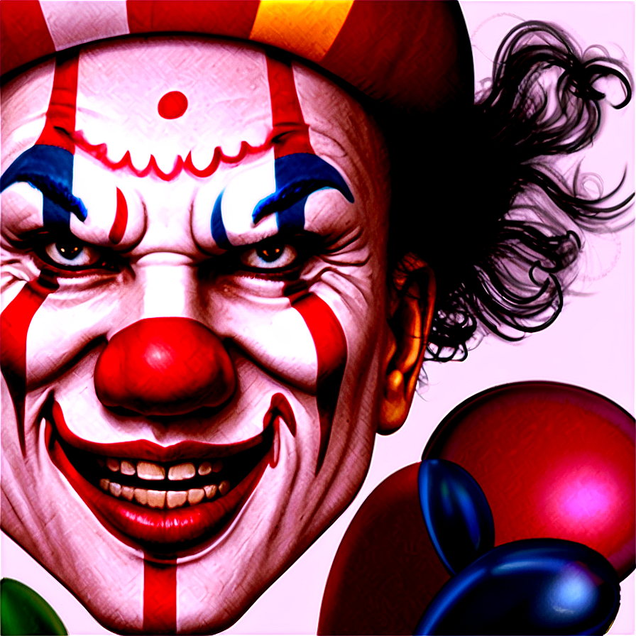 Happy Clown Face Artwork Png 06272024 PNG image