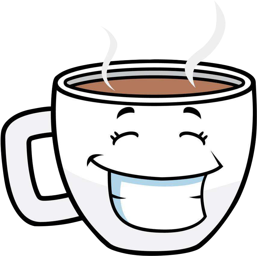 Happy Coffee Cup Cartoon PNG image