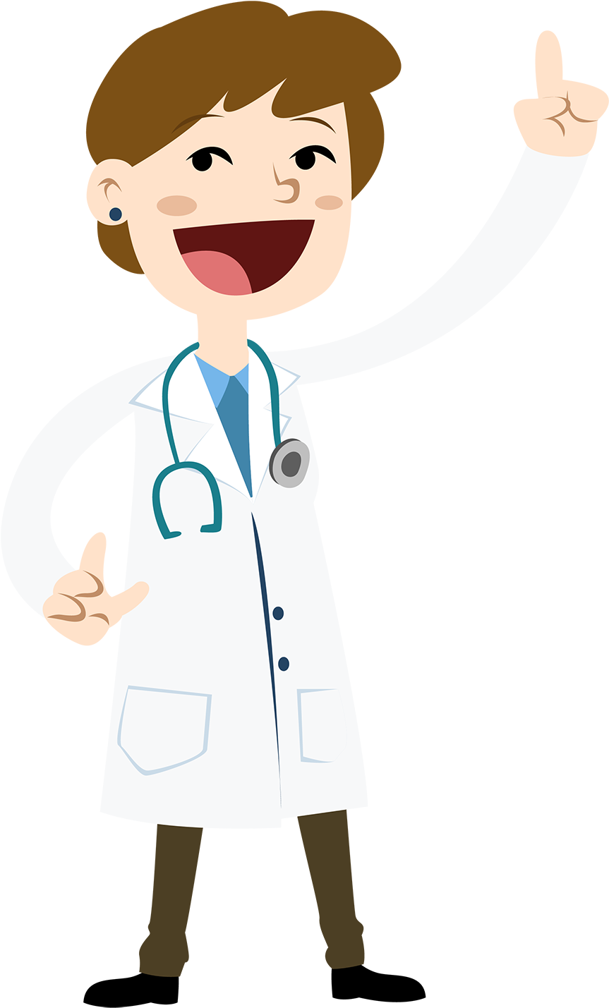 Happy Doctor Cartoon Character PNG image
