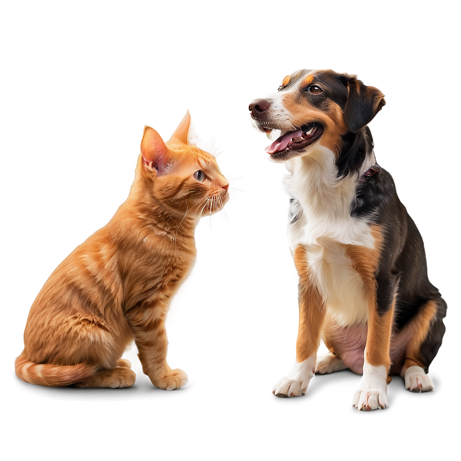 Happy Dog And Cat Png 06242024 PNG image