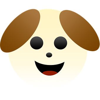 Happy Dog Face Emoji PNG image