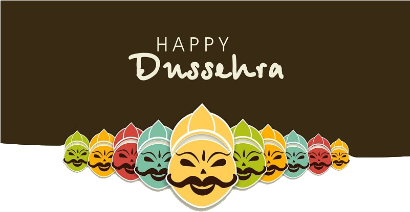 Happy Dussehra Greeting Card PNG image