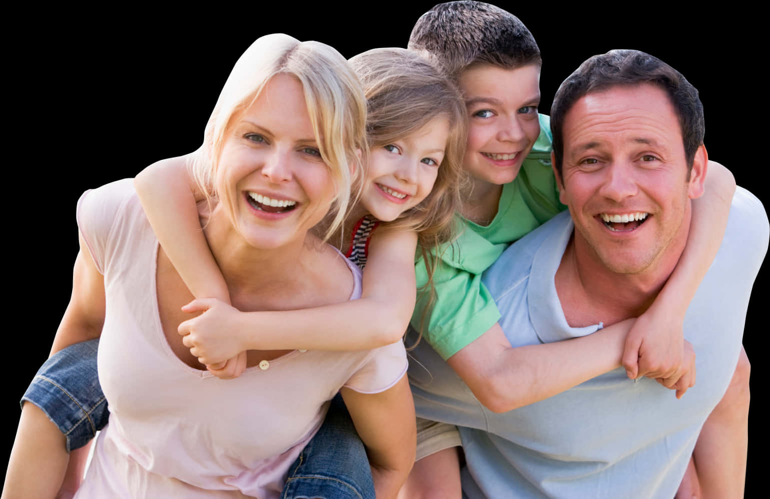 Happy Family Portrait PNG image