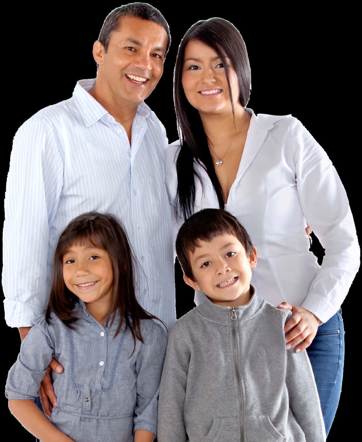 Happy Family Portrait PNG image