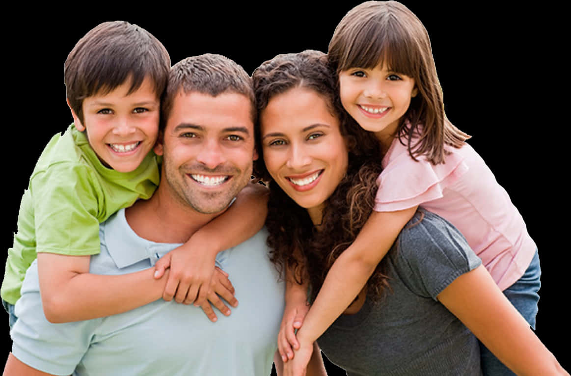 Happy Family Portrait PNG image