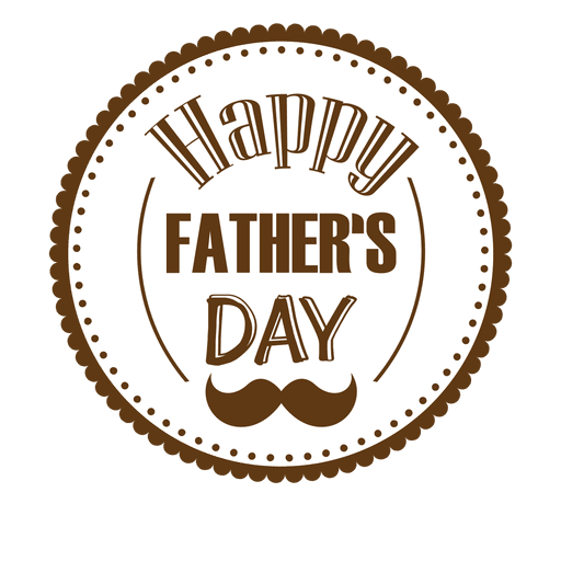 Happy Fathers Day Celebration Badge PNG image
