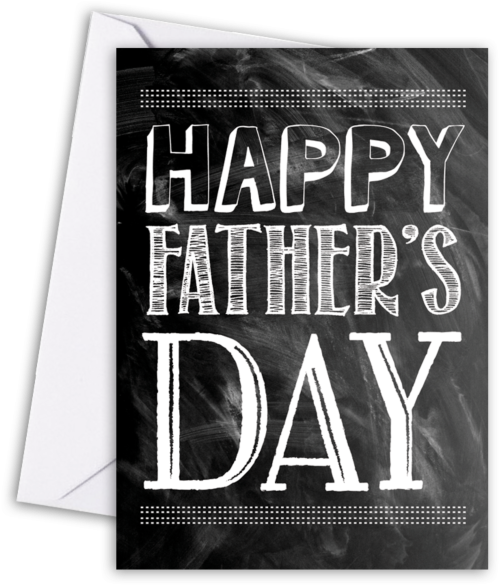 Happy Fathers Day Chalkboard Card PNG image