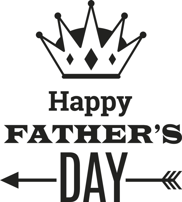 Happy Fathers Day Crown Arrow Graphic PNG image