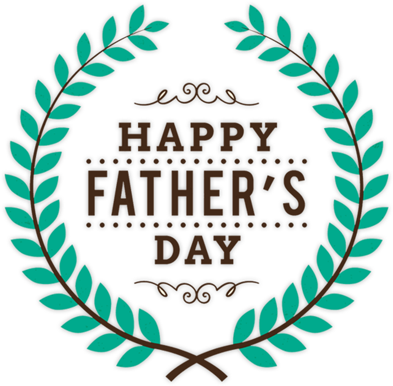 Happy Fathers Day Wreath Graphic PNG image