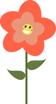 Happy Flower Cartoon PNG image