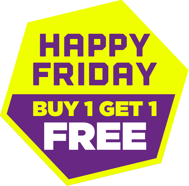 Happy Friday Buy One Get One Free Offer PNG image