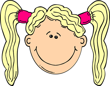 Happy Girl Cartoon Character PNG image