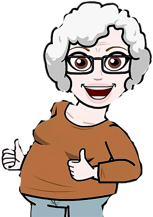 Happy Grandma Cartoon Character PNG image