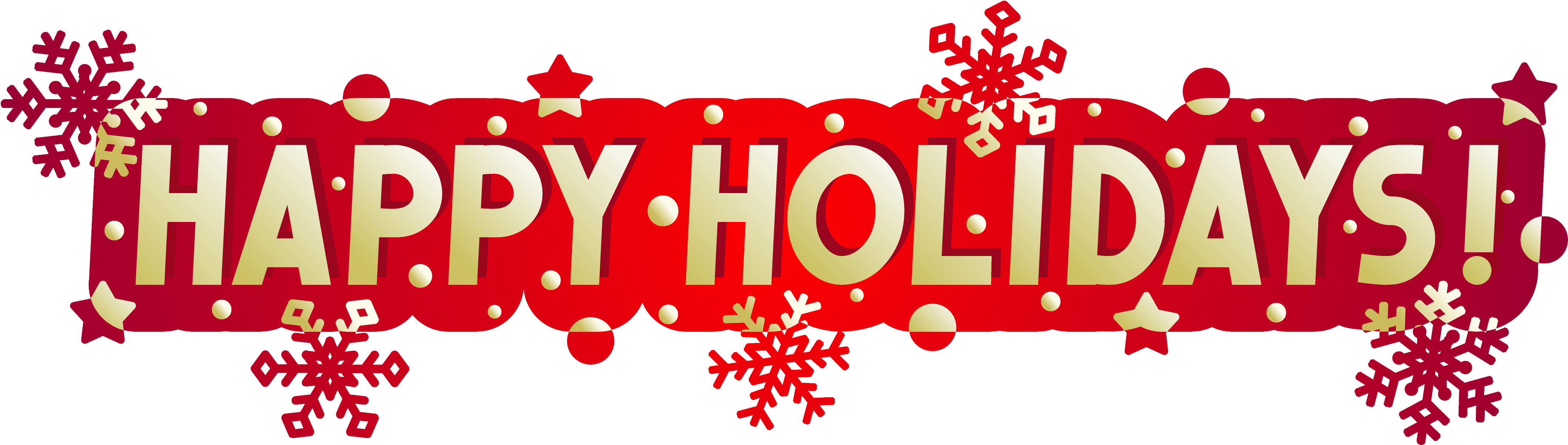 Happy Holidays Banner Graphic PNG image