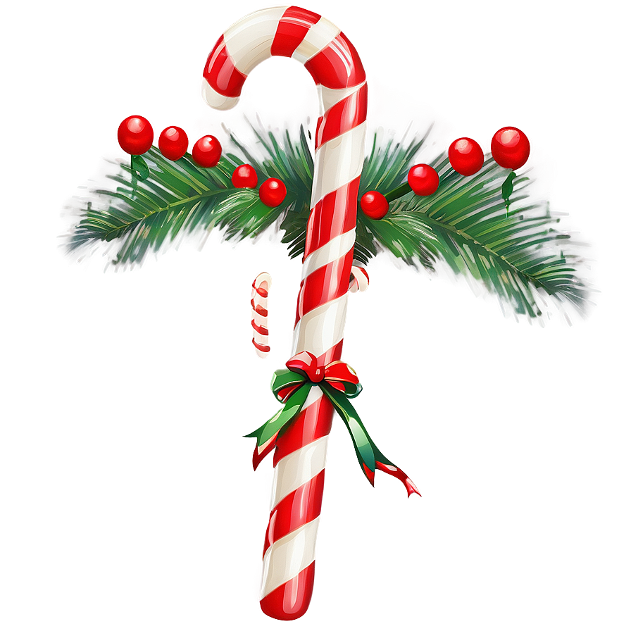 Happy Holidays Candy Cane Png 05232024 PNG image