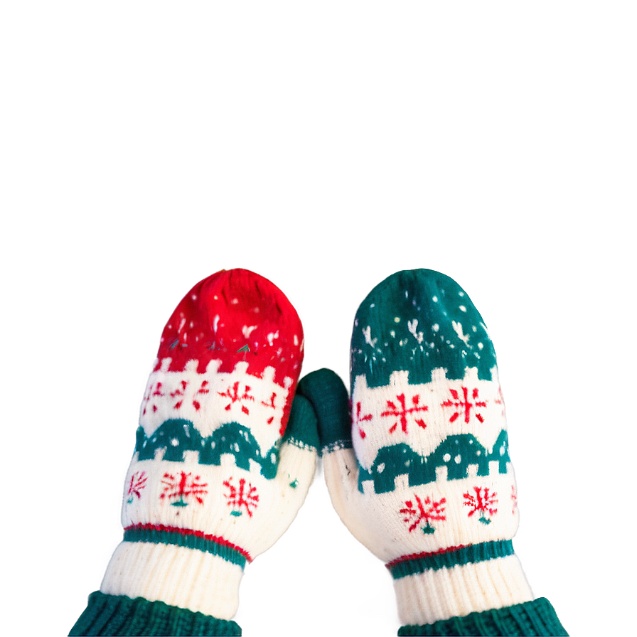 Happy Holidays Cozy Mittens Png 12 PNG image