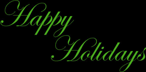 Happy Holidays Elegant Script PNG image