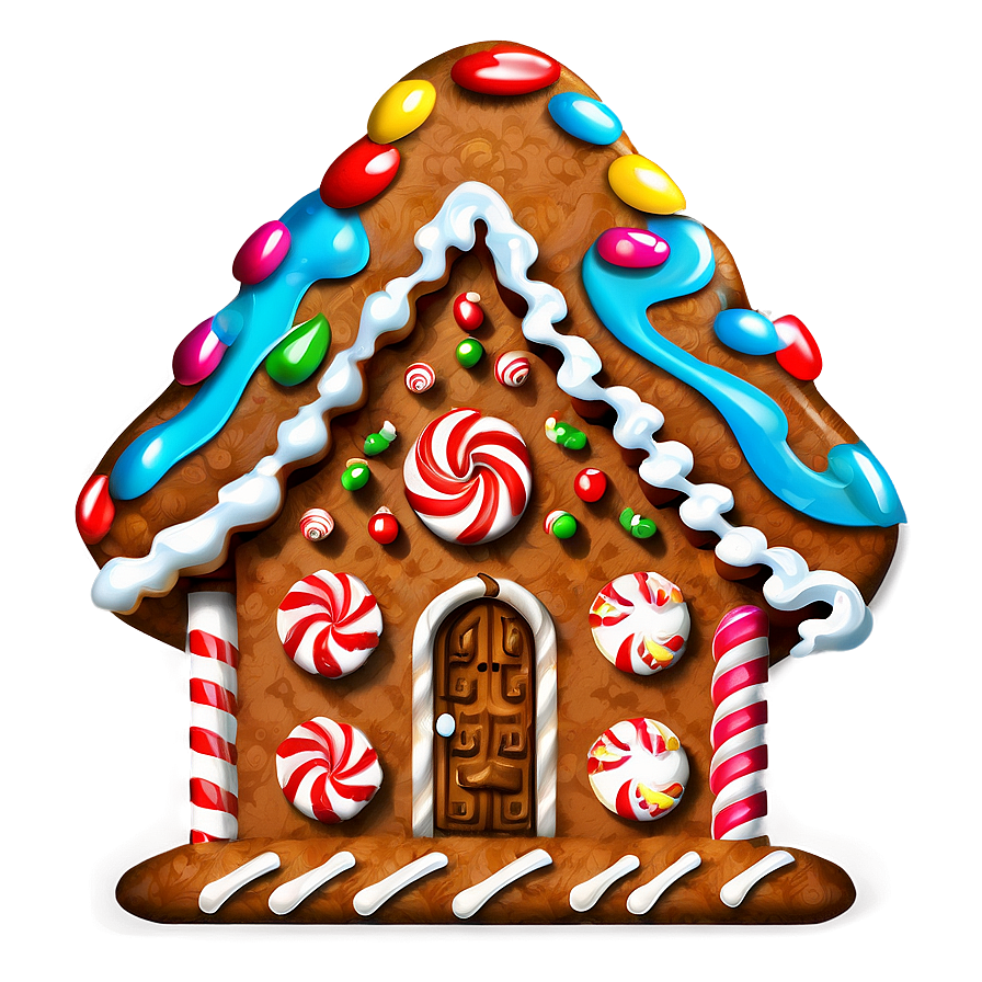 Happy Holidays Gingerbread House Png 05232024 PNG image