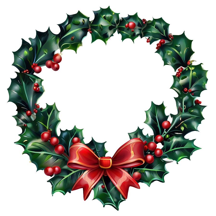 Happy Holidays Holly Decoration Png Mfe5 PNG image