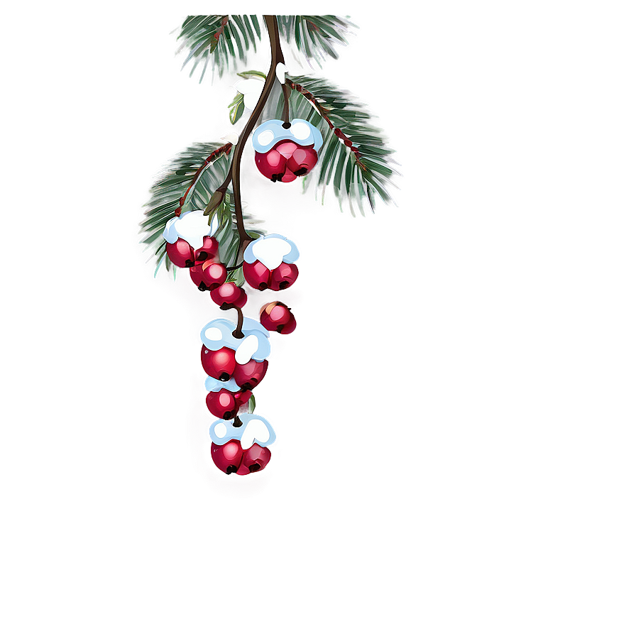 Happy Holidays Winter Berries Png Qll74 PNG image