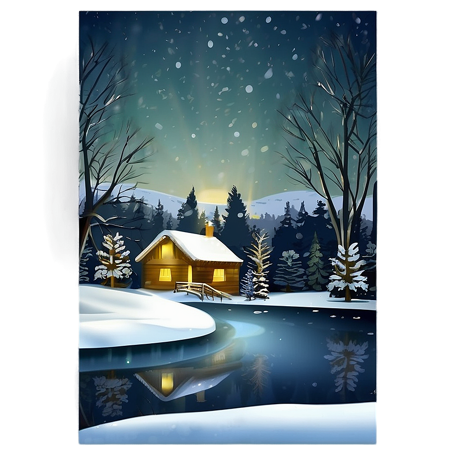 Happy Holidays Winter Scene Png Eea PNG image