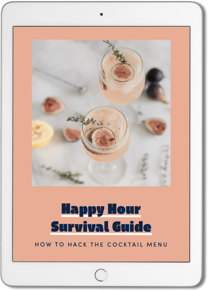 Happy Hour Survival Guideon Tablet PNG image