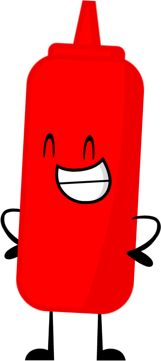 Happy Ketchup Character Cartoon PNG image