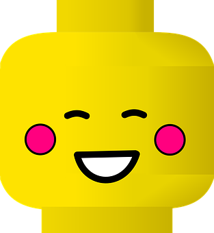 Happy Lego Face Emoji PNG image