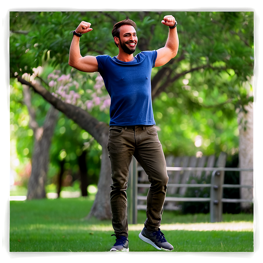 Happy Man In Park Png 06272024 PNG image