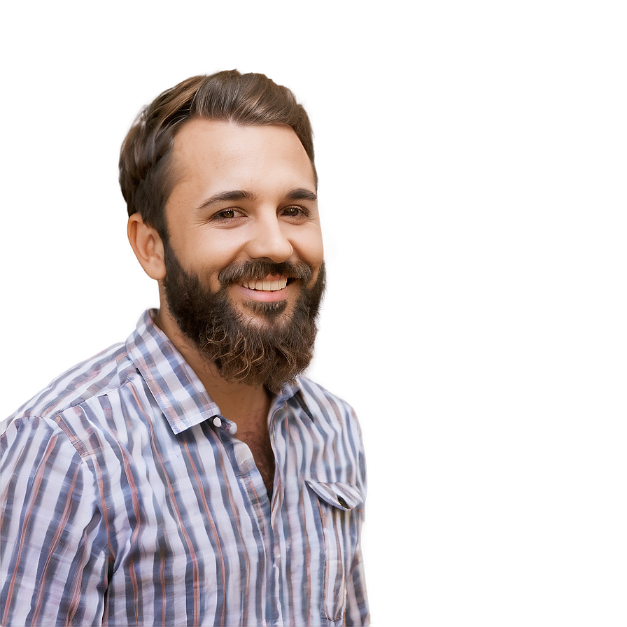 Happy Man With Beard Png 06272024 PNG image