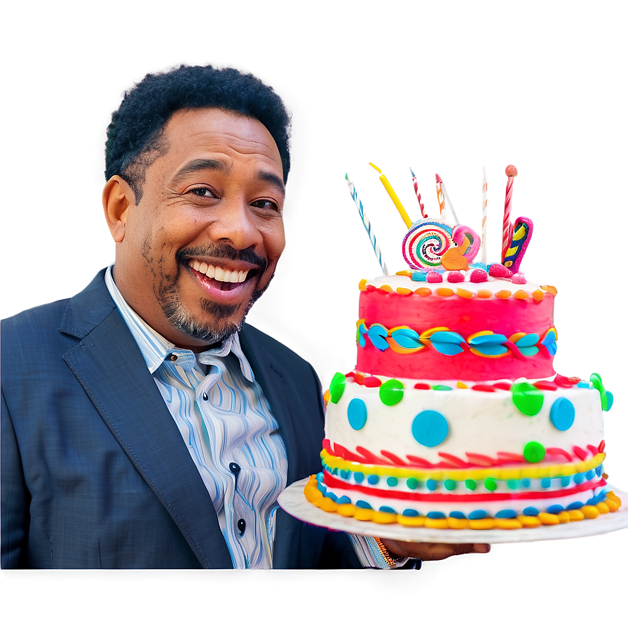 Happy Man With Cake Png Jum PNG image