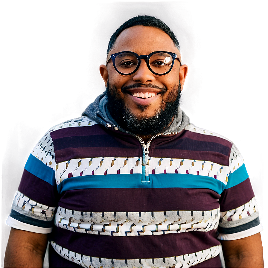 Happy Man With Glasses Png 06272024 PNG image