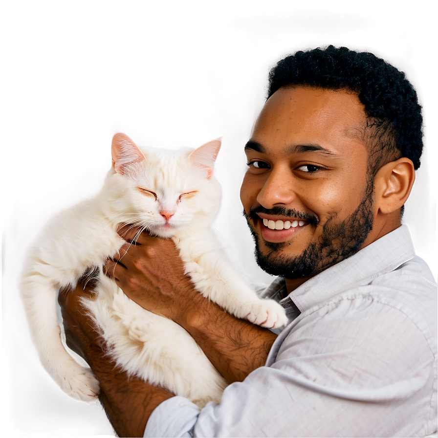 Happy Man With Pets Png Qbw89 PNG image