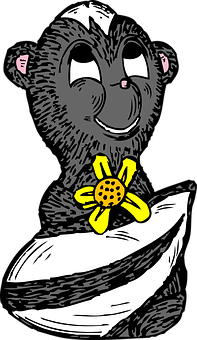 Happy Monkey With Flower PNG image