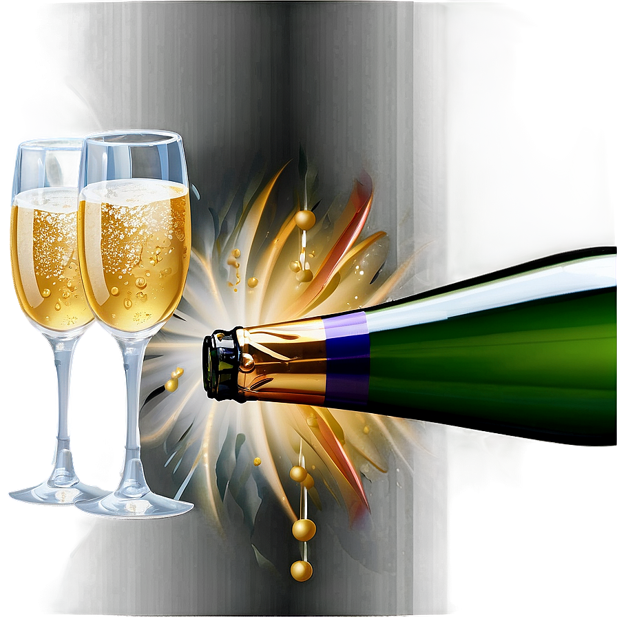 Happy New Year Champagne Toast Png Hou14 PNG image