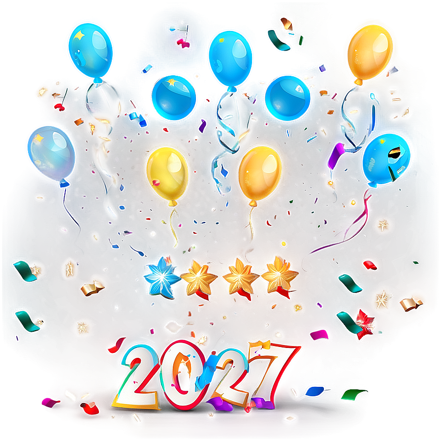 Happy New Year Confetti Celebration Png Pbj PNG image