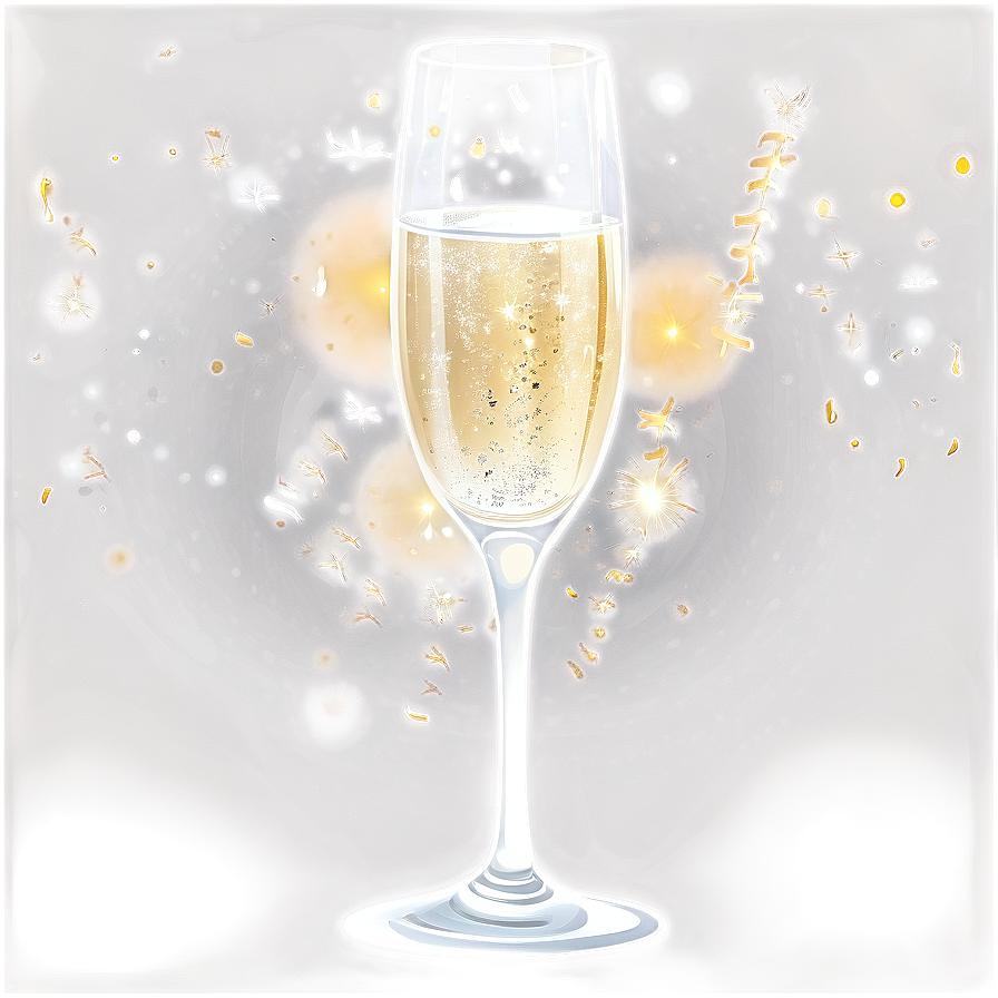 Happy New Year Ice Champagne Png Eyw PNG image