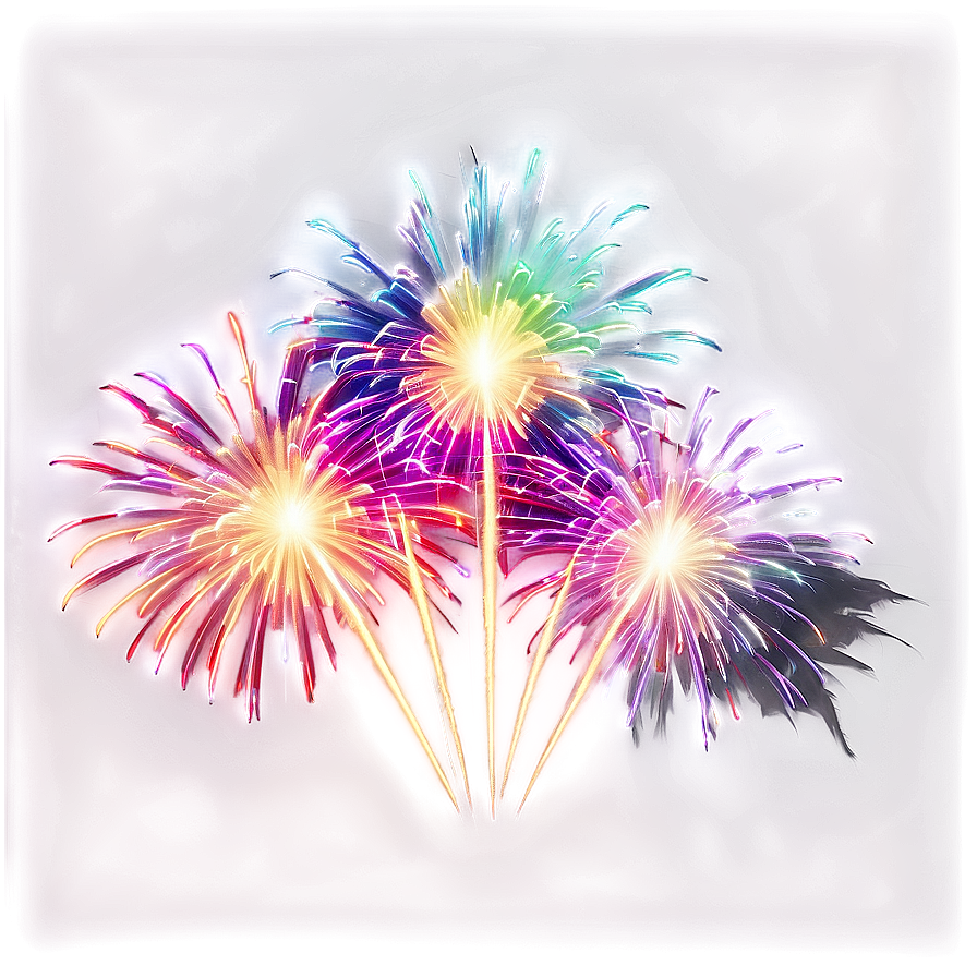 Happy New Year Vibrant Firework Display Png 05232024 PNG image