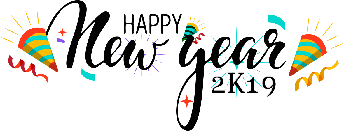 Happy New Year2019 Celebration Vector PNG image