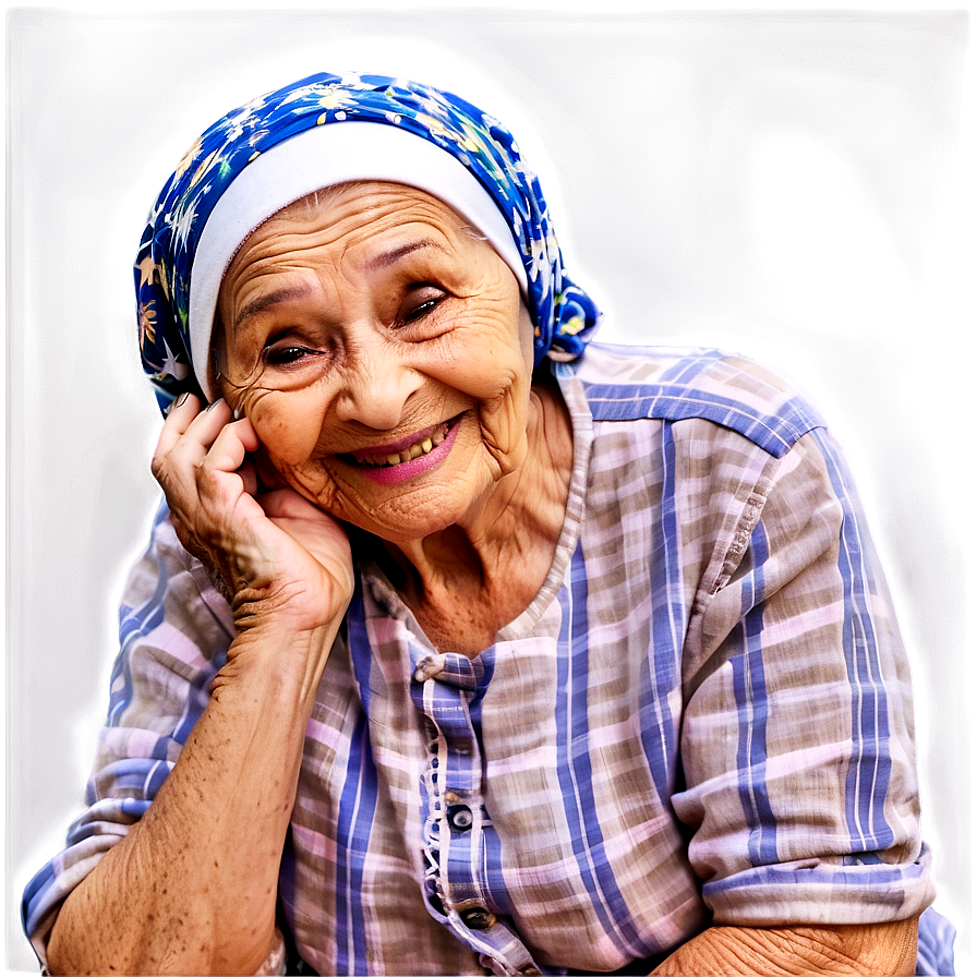 Happy Old Lady Png 06202024 PNG image