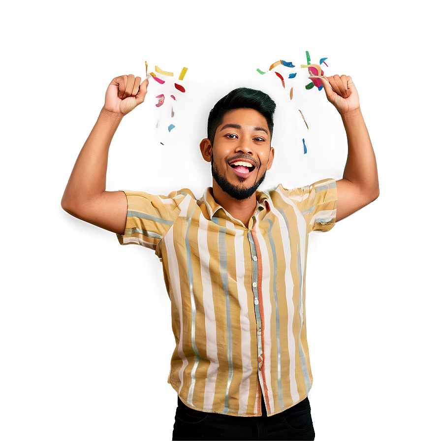 Happy Person In Celebration Png Ghj89 PNG image