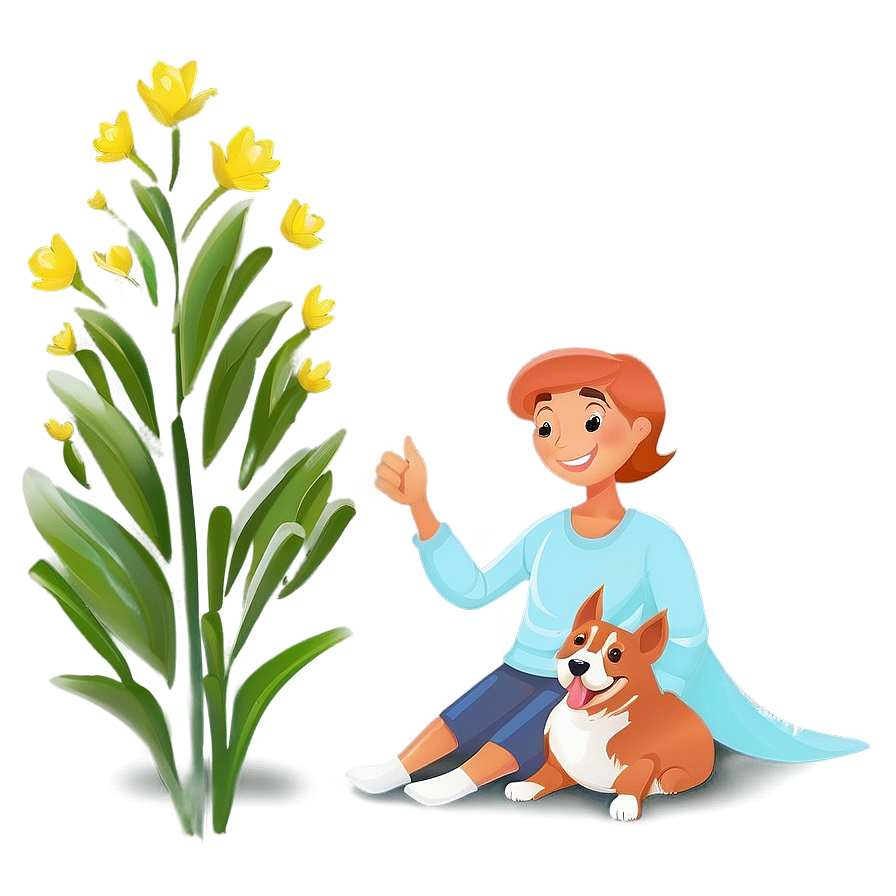 Happy Person With Pets Png Egv6 PNG image