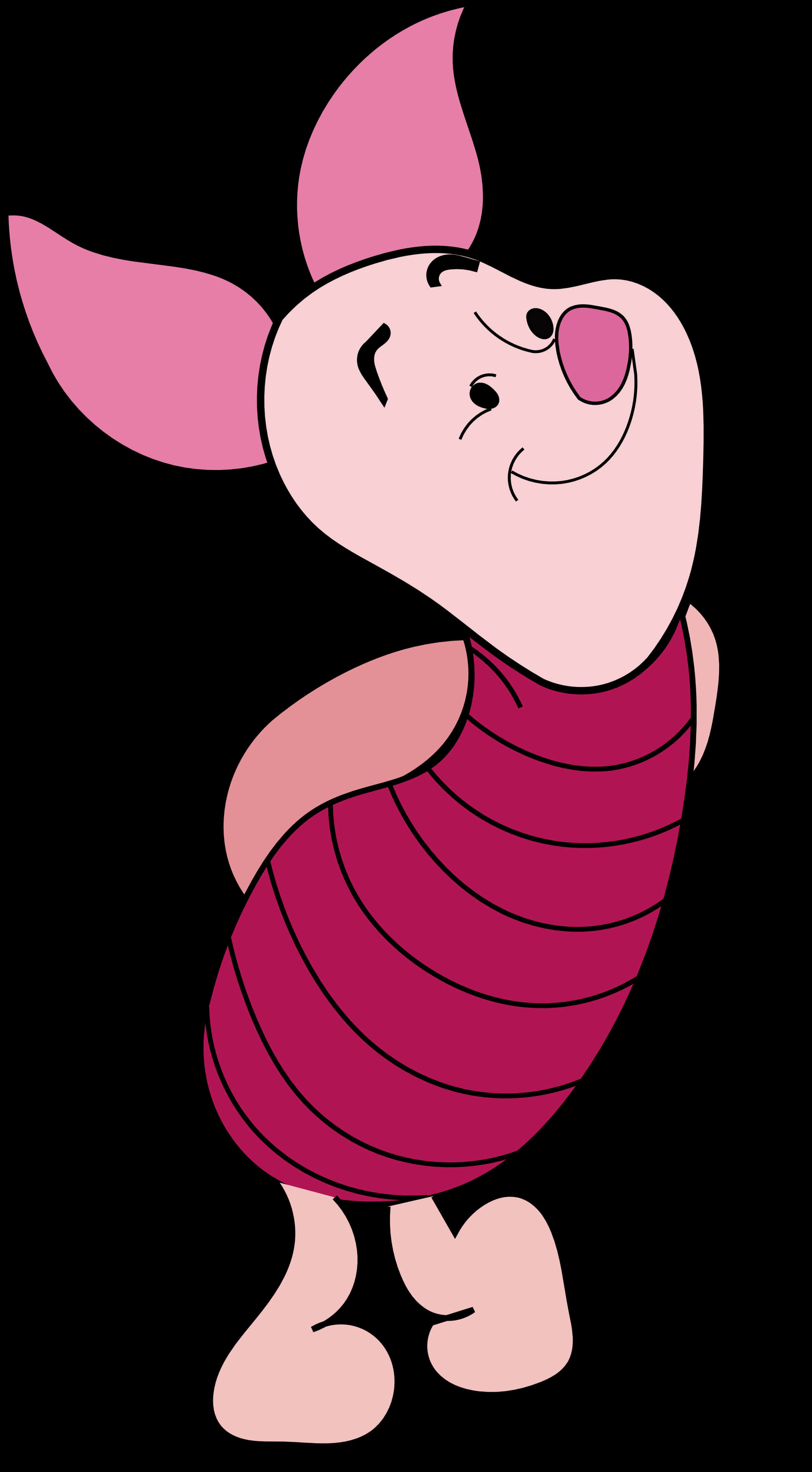 Happy Piglet Cartoon Character PNG image