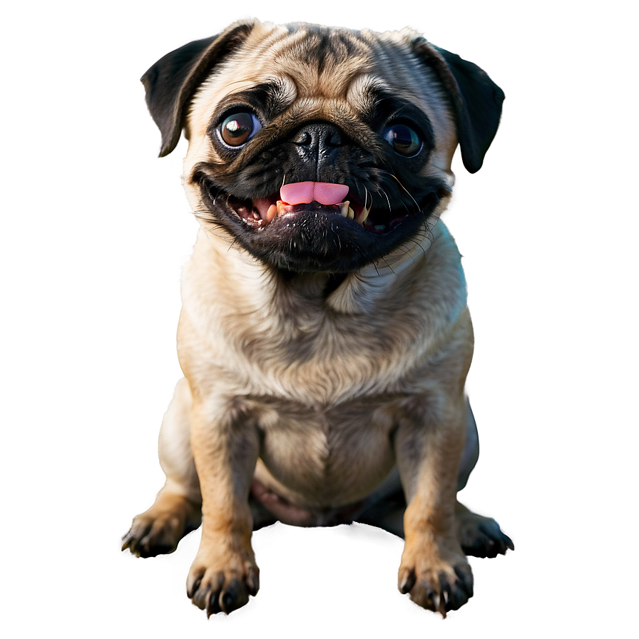 Happy Pug Dog Png 05232024 PNG image