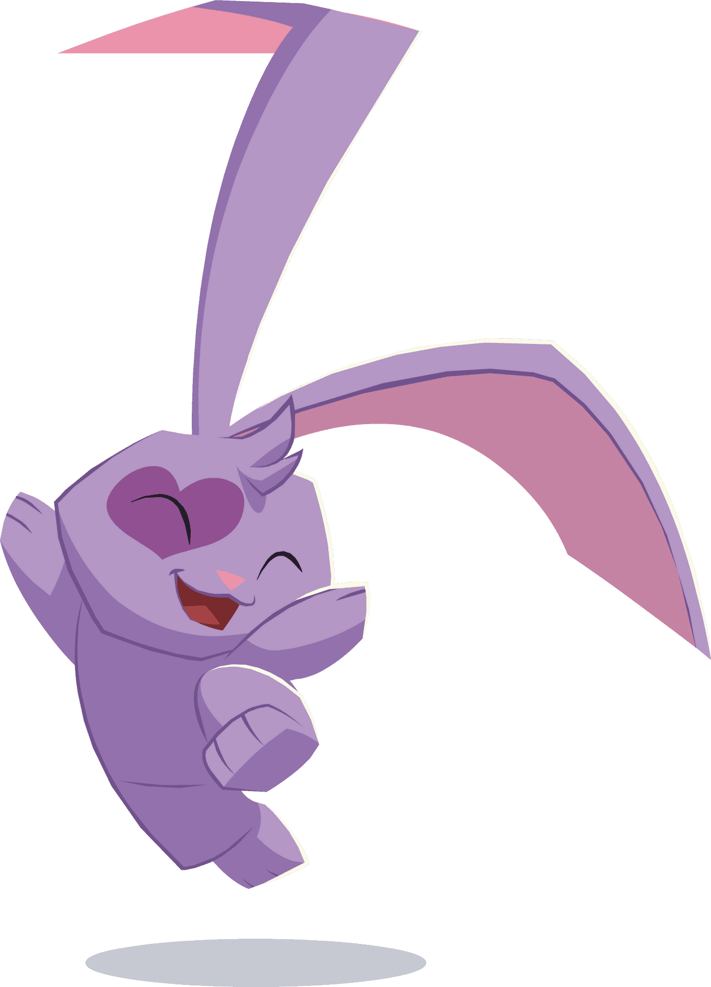 Happy Purple Bunny Animal Jam PNG image