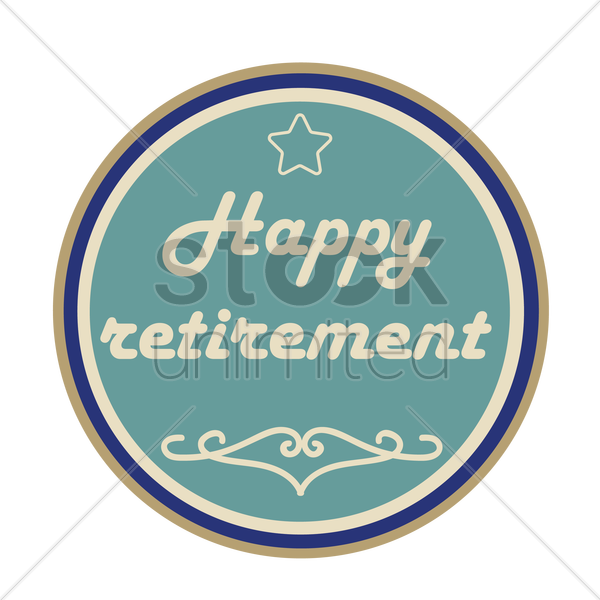 Happy Retirement Celebration Seal PNG image