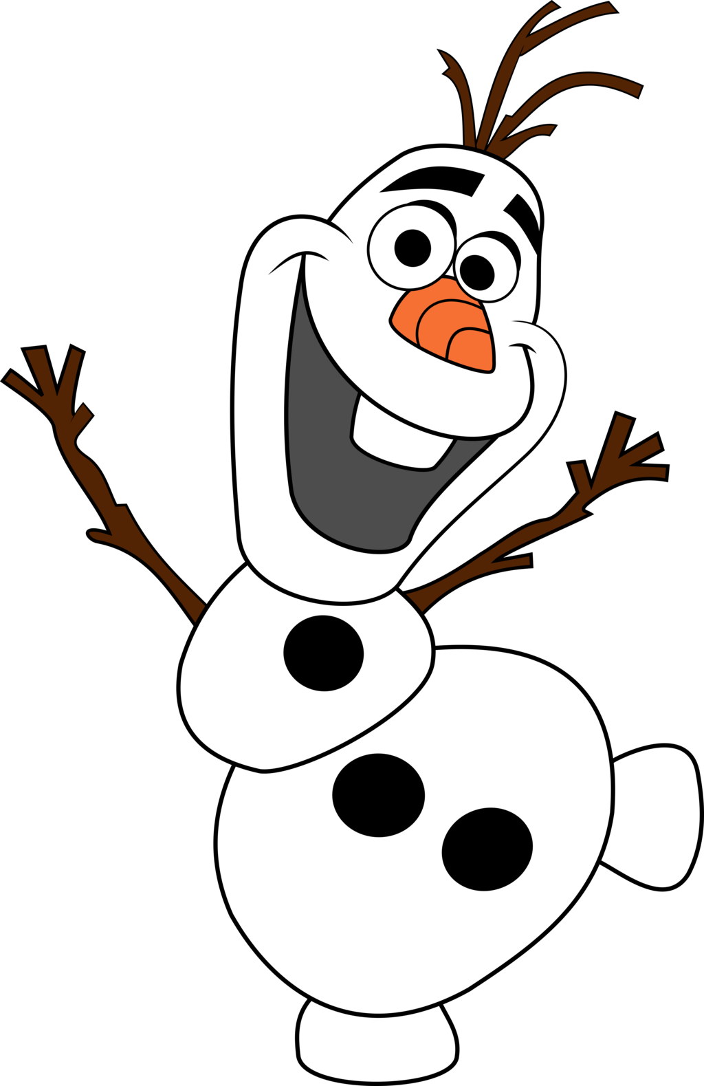 Happy Snowman Cartoon Character PNG image