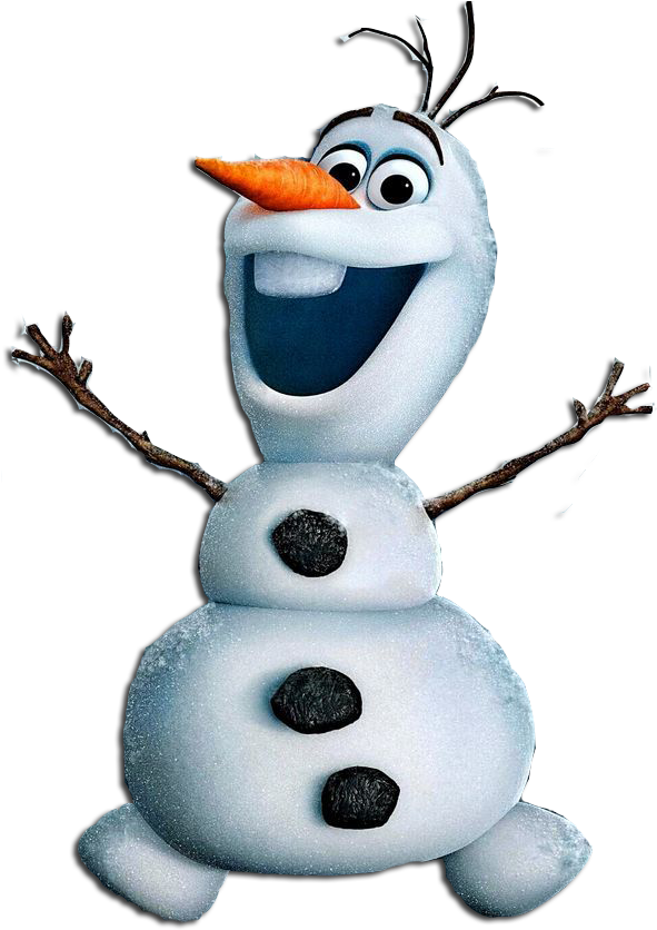 Happy Snowman Character Olaf PNG image