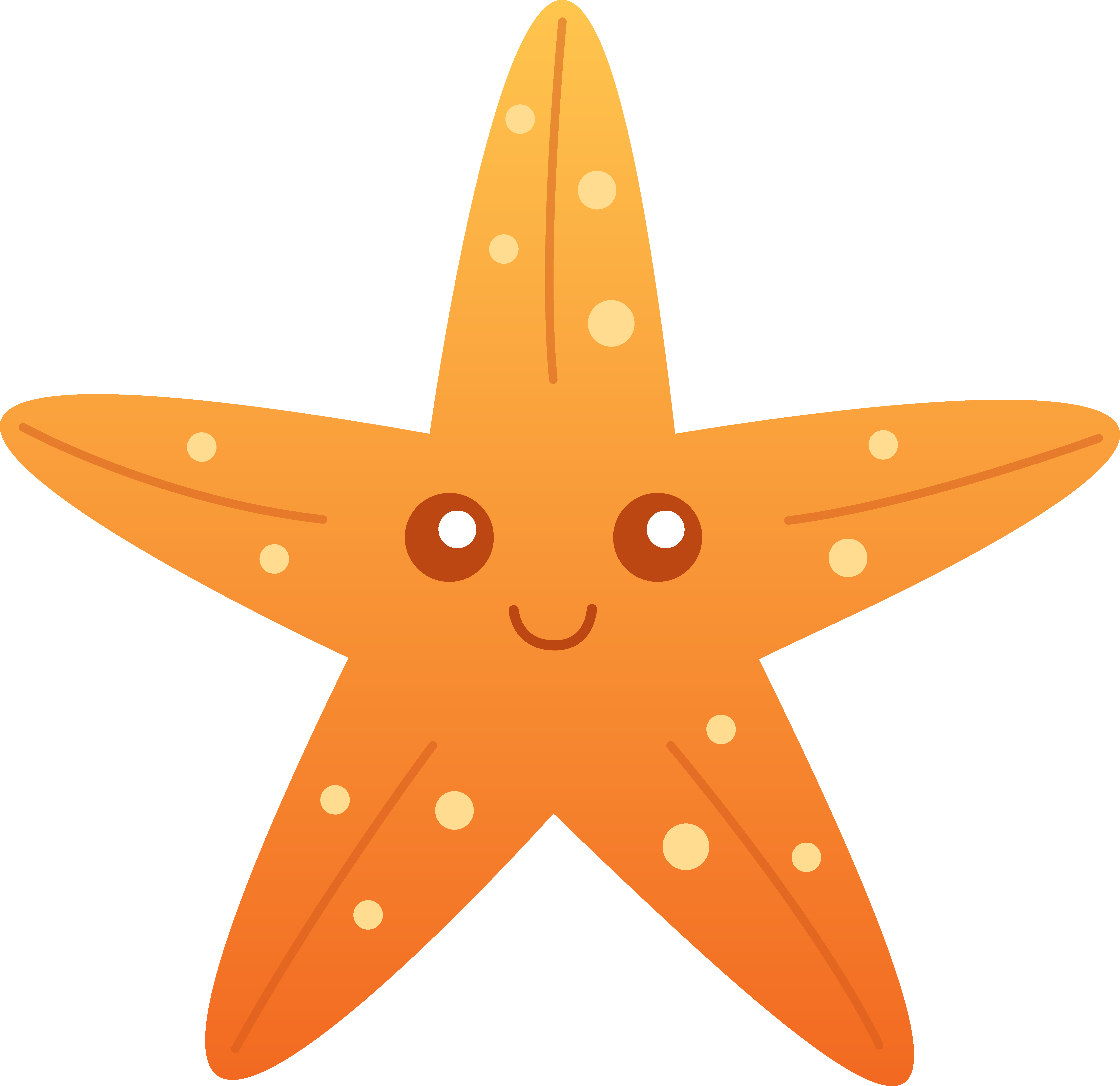 Happy_ Starfish_ Clipart PNG image