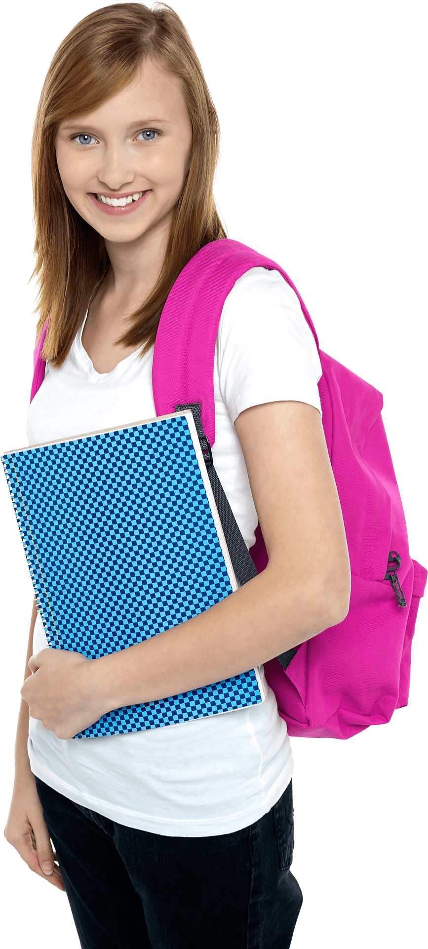 Happy Studentwith Backpackand Notebook PNG image